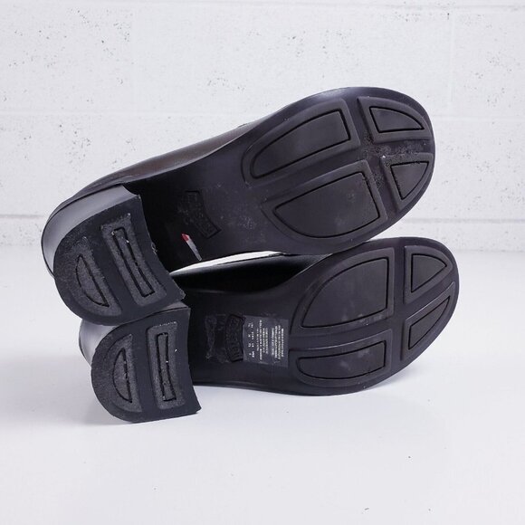 Vintage 90s y2k Bratz Brown Vegan Leather Chunky Heeled Pump Heel Size 7.5 - Picture 8 of 11